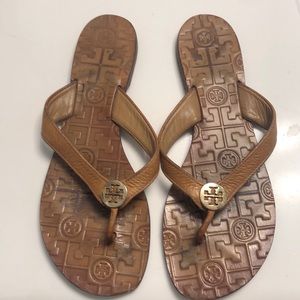 Tory Burch leather flip flops size 9
